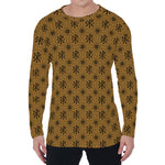 Gold And Black Orthodox Pattern Print Men's Long Sleeve T-Shirt