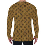 Gold And Black Orthodox Pattern Print Men's Long Sleeve T-Shirt
