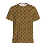 Gold And Black Orthodox Pattern Print Men's Sports T-Shirt