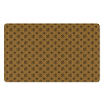 Gold And Black Orthodox Pattern Print Polyester Doormat
