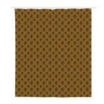 Gold And Black Orthodox Pattern Print Polyester Shower Curtain