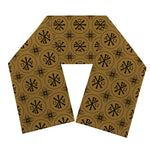 Gold And Black Orthodox Pattern Print Scarf