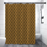 Gold And Black Orthodox Pattern Print Shower Curtain
