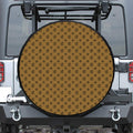 Gold And Black Orthodox Pattern Print Tire Cover