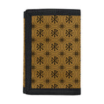Gold And Black Orthodox Pattern Print Trifold Wallet