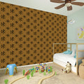 Gold And Black Orthodox Pattern Print Wall Sticker