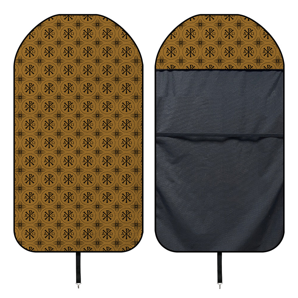 Gold And Black Orthodox Pattern Print Waterproof Car Seat Cover