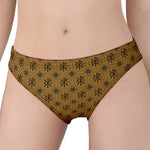 Gold And Black Orthodox Pattern Print Women's Panties