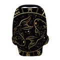 Gold And Black Pisces Sign Print Baby Seat Cover