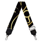 Gold And Black Pisces Sign Print Bag Strap