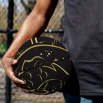 Gold And Black Pisces Sign Print Basketball