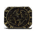Gold And Black Pisces Sign Print Bifold Wallet