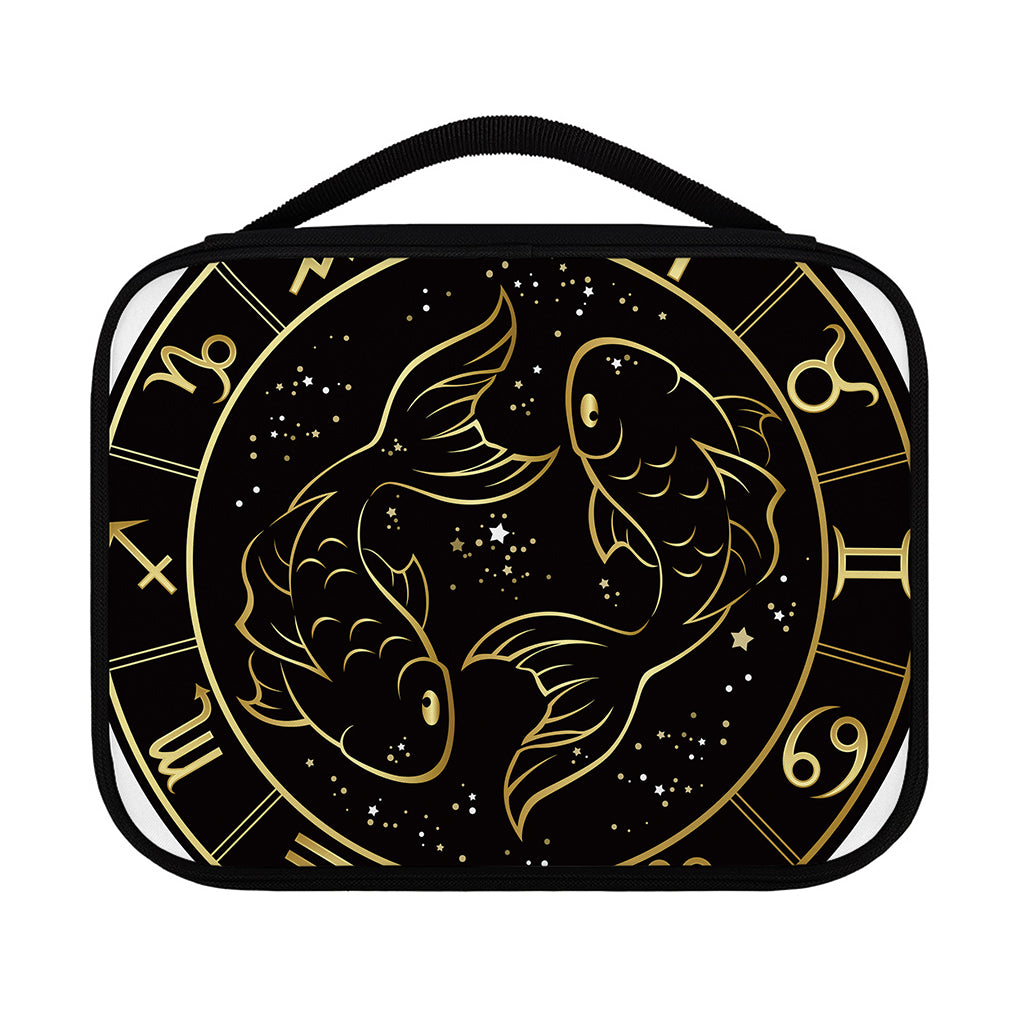 Gold And Black Pisces Sign Print Classic Bible Case
