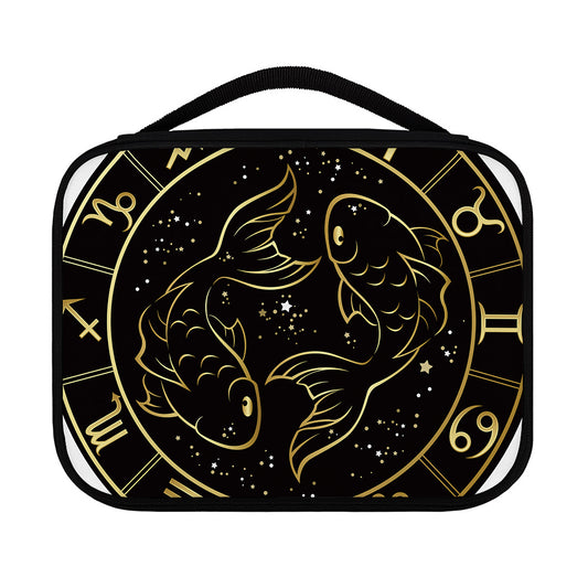 Gold And Black Pisces Sign Print Classic Bible Case