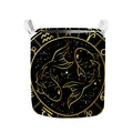 Gold And Black Pisces Sign Print Collapsible Laundry Basket