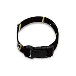 Gold And Black Pisces Sign Print Dog Collar