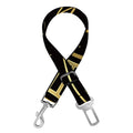 Gold And Black Pisces Sign Print Dog Seat Belt