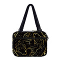 Gold And Black Pisces Sign Print Double Strap Bible Bag
