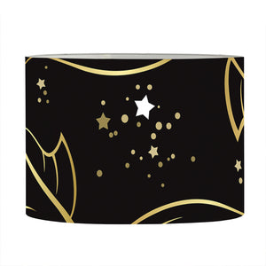 Gold And Black Pisces Sign Print Drum Lamp Shade