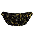 Gold And Black Pisces Sign Print Fanny Pack