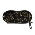 Gold And Black Pisces Sign Print Glasses Case
