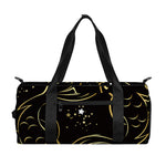 Gold And Black Pisces Sign Print Gym Bag