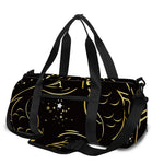 Gold And Black Pisces Sign Print Gym Bag
