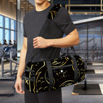 Gold And Black Pisces Sign Print Gym Bag