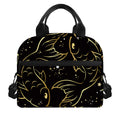 Gold And Black Pisces Sign Print Insulated Lunch Bag