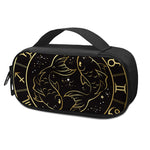 Gold And Black Pisces Sign Print Insulin Cooler Travel Case