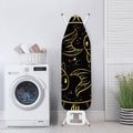 Gold And Black Pisces Sign Print Ironing Board Cover