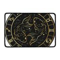 Gold And Black Pisces Sign Print Kitchen Mat