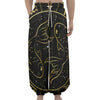 Gold And Black Pisces Sign Print Lantern Pants