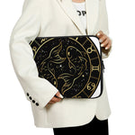 Gold And Black Pisces Sign Print Laptop Sleeve