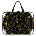 Gold And Black Pisces Sign Print Laptop Sleeve With Handle