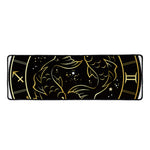Gold And Black Pisces Sign Print Long Kitchen Mat