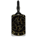 Gold And Black Pisces Sign Print Luggage Tag