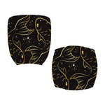 Gold And Black Pisces Sign Print Office Chair Cover