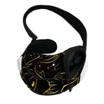 Gold And Black Pisces Sign Print Pet Sling Carrier