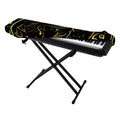 Gold And Black Pisces Sign Print Piano Keyboard Cover