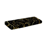 Gold And Black Pisces Sign Print Piano Keyboard Cover