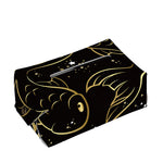 Gold And Black Pisces Sign Print Rectangle Tissue Box Cover