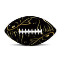 Gold And Black Pisces Sign Print Rugby Ball