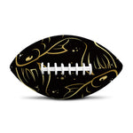 Gold And Black Pisces Sign Print Rugby Ball