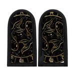 Gold And Black Pisces Sign Print Skillet Handle Cover