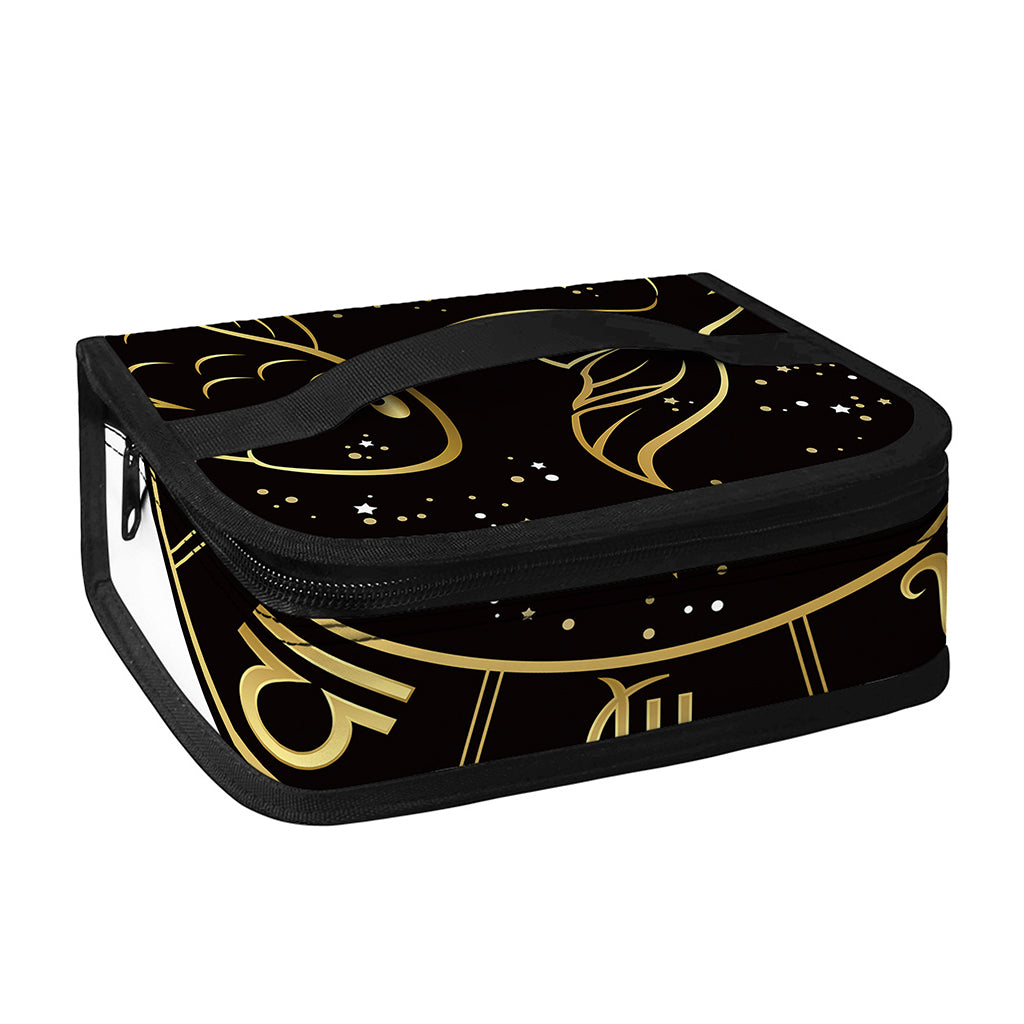 Gold And Black Pisces Sign Print Small Lunch Bag