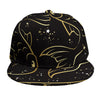 Gold And Black Pisces Sign Print Snapback Cap