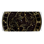 Gold And Black Pisces Sign Print Towel