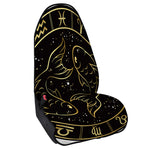 Gold And Black Pisces Sign Print Waterproof Car Seat Cover