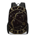 Gold And Black Sagittarius Sign Print 17 Inch Backpack